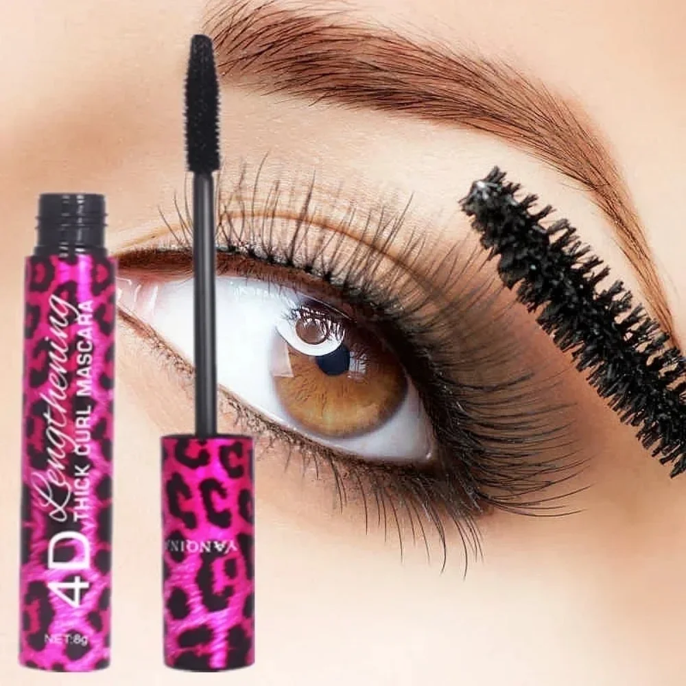 2pcs Mascara Silk Fiber Lash Brush Long Curling Mascara Makeup Eyelash Black Waterproof Mascara Extension Eye Lashes Makeup Tool