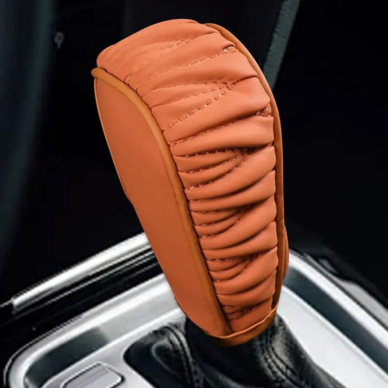 car Gear Shift Protector cover Artificial Leather Car Shift Knob Cover auto Shifter Lever Sleeve Protector For Car Interior