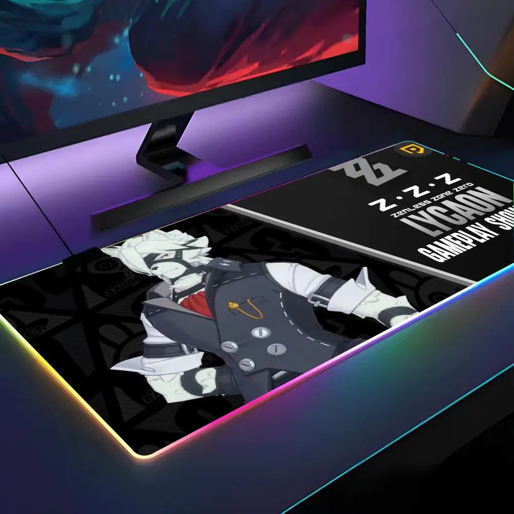 

Zenless Zone Zero Von Lycaon коврик для мыши RGB с подсветкой коврик для мыши ноутбук коврик для мыши ноутбук геймер компьютерный стол игровые аксессуары