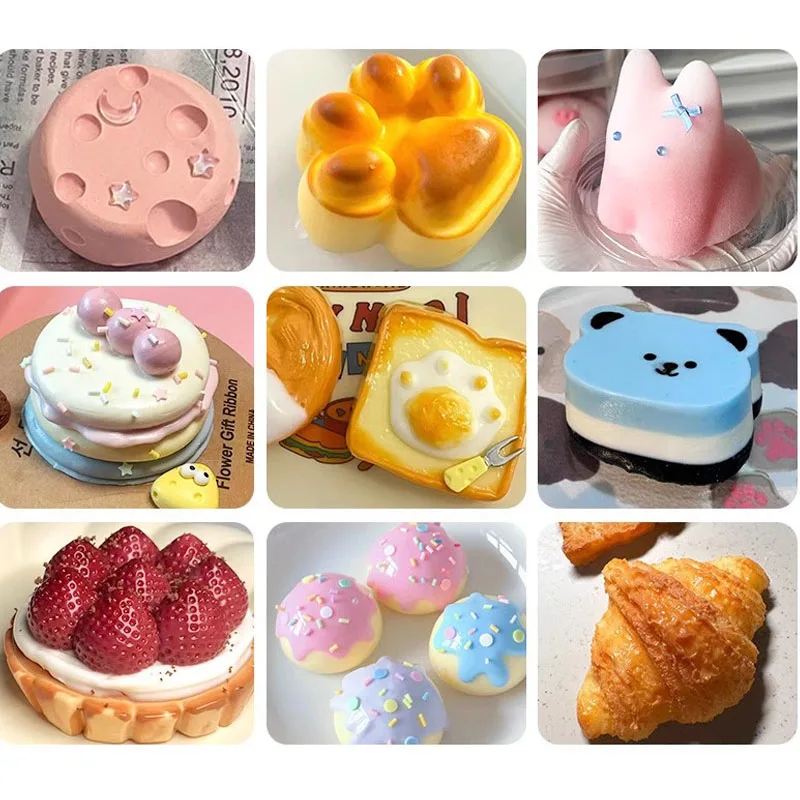 1:1 AB Squishy Gel Soft Liquid Silicone Ratio Epoxy Resin Silicone Squishy Slow Rising Liquid Mold for Slime Making Kawaii Craft