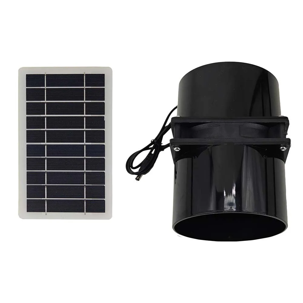 

Solar Powered Dual Flange Exhaust Fan Kit - High Power Ventilation System for Roof Attic/Garage, IP65 Waterproof Easy Installati