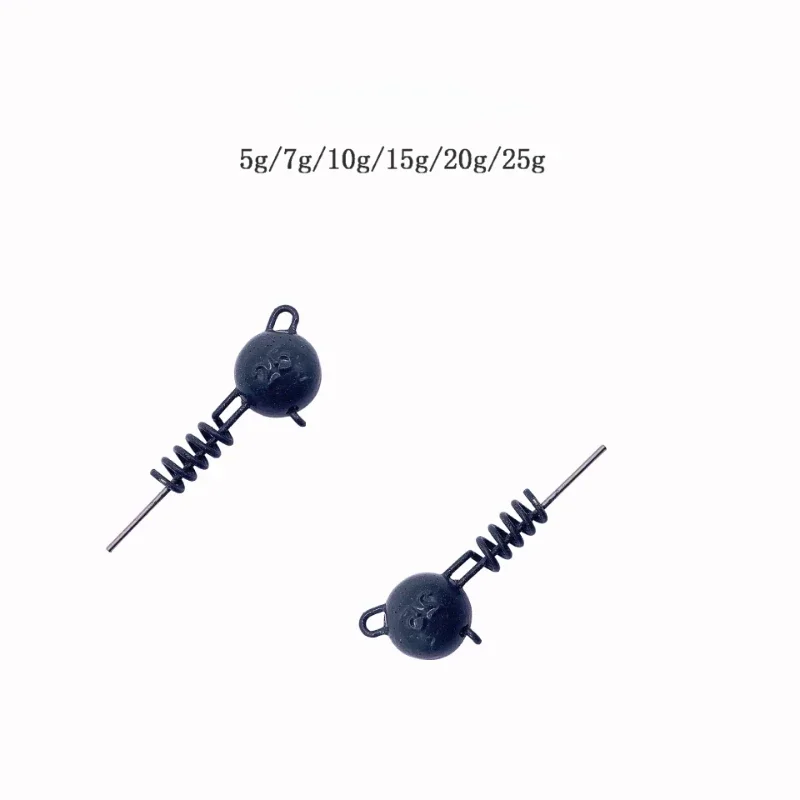 10pcs Screwball Jig Head Rig With Stinger For Soft Fishing Lures Steel Wire Treble Hook Perfect For Pike Perch Zander Bass pesca