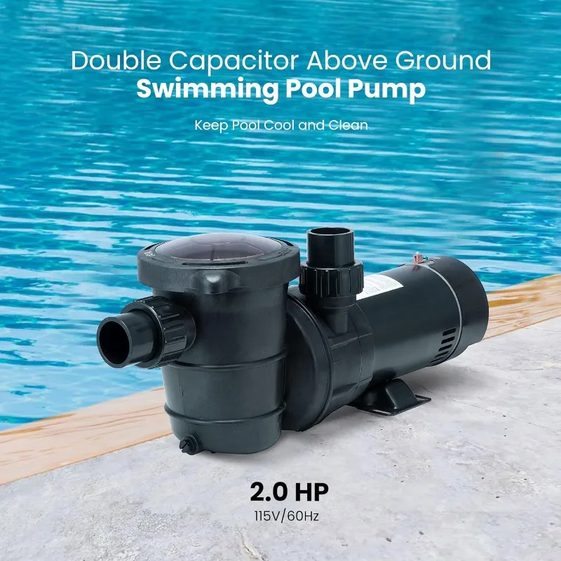 2.0 HP Above Ground Swimming Pool Pump Dual Speed 1.5