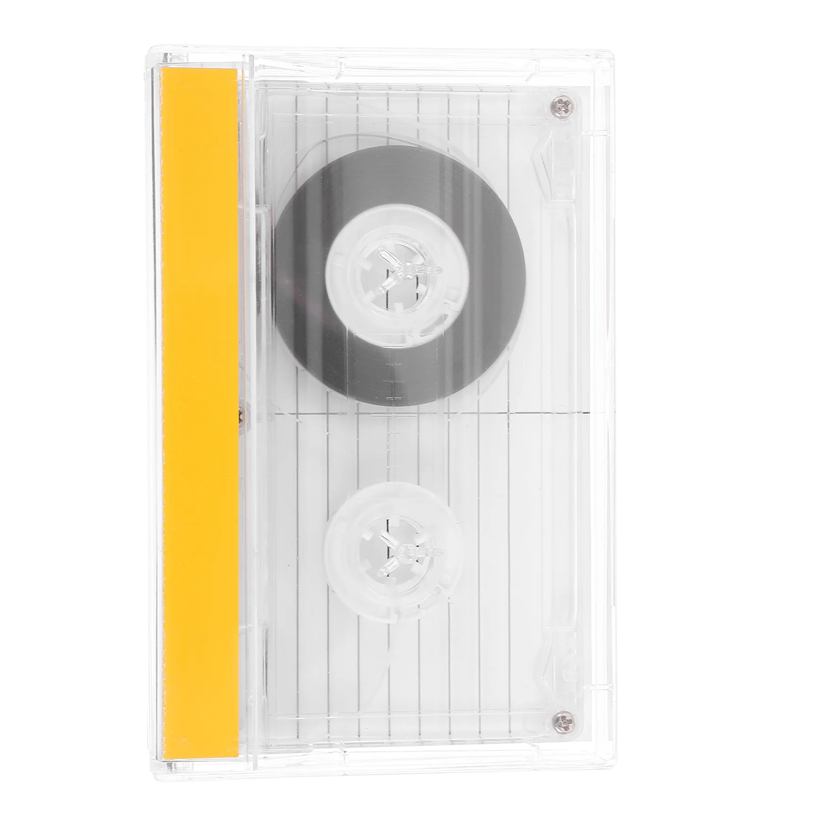 

Blank Cassette Tape Box 60-Minute Transparent Hard Case DIY Adornment Vintage Recording Decor Accessory Ornament Suitable