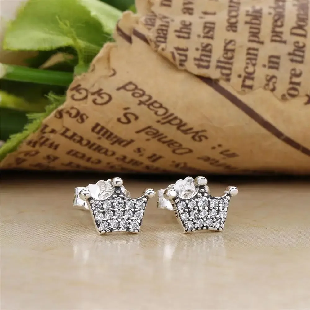 100% Sterling Silber Pfanne Ohr stecker Ohrring runde Blume Herz blau Kristall Ohr stecker Ohrring für Frauen Schmuck Geschenk