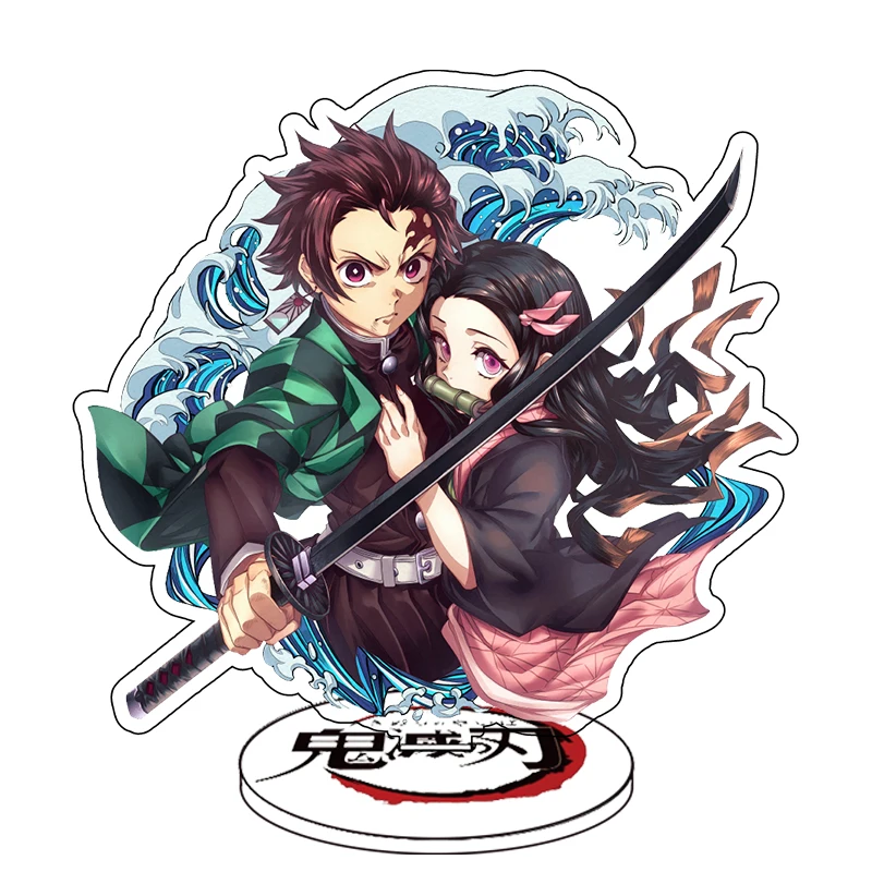 Demon Slayer Figure Kimetsu No Yaiba Acrylic Stand Anime Display Standee Model Akaza Douma Kamado Nezuko Model Plate Figurine