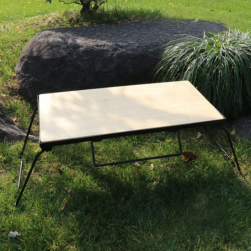 Outdoor Camping Table Portable Picnic Camping Desk Folding Iron Net Table High-Temperature Resistance Outdoor Furniture