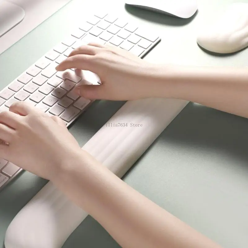  Ergonomic Silicone Wrist Rest Pad Keyboard Memory Foam Office Comfortable Base