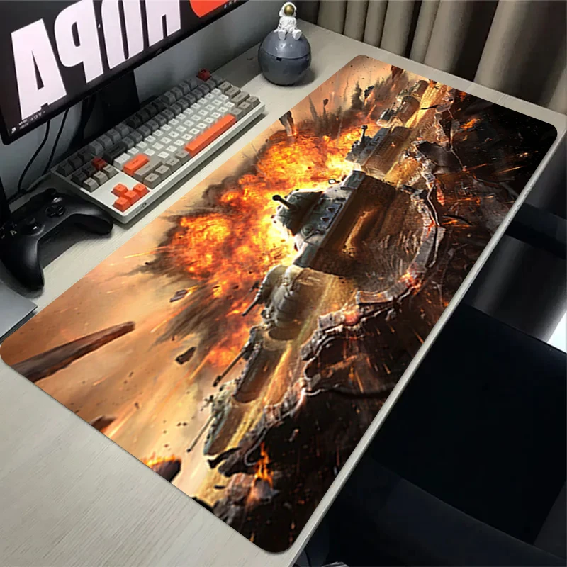 

90x40CM Dazzling Cool World Of Tanks Mouse Pad XXL Gaming MousePad Natural Rubber Gaming Mousepads To Mouse Gamer Table Mat Gift