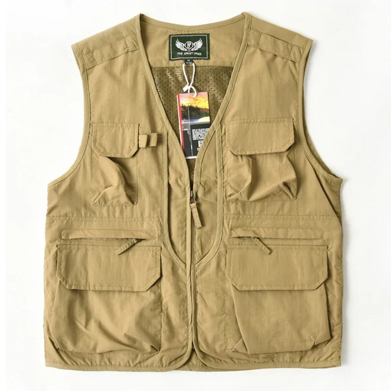 

Summer New Outdoor Vests Men Utility US Tactical Multi-pocket Vest Techwear Outdoor Hiking Fishing Photography Safari Cargo Vest