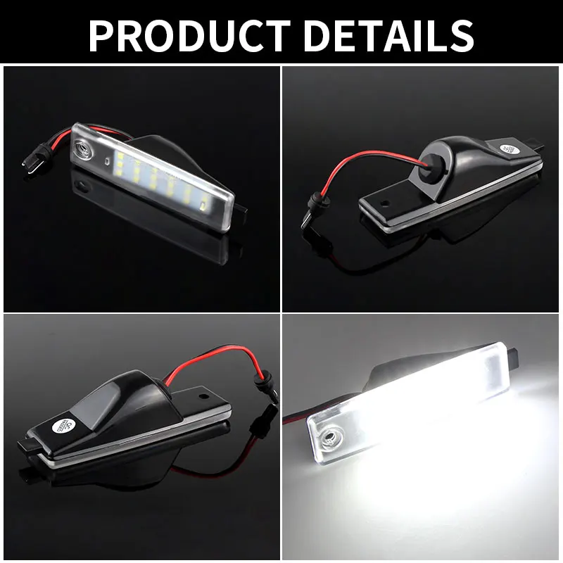 2Pcs Car LED Number License Plate Light for Toyota Highlander 07-13 Harrier H200 200 Series Hiace/Hiace S.B.V Land Cruiser 200 view 3
