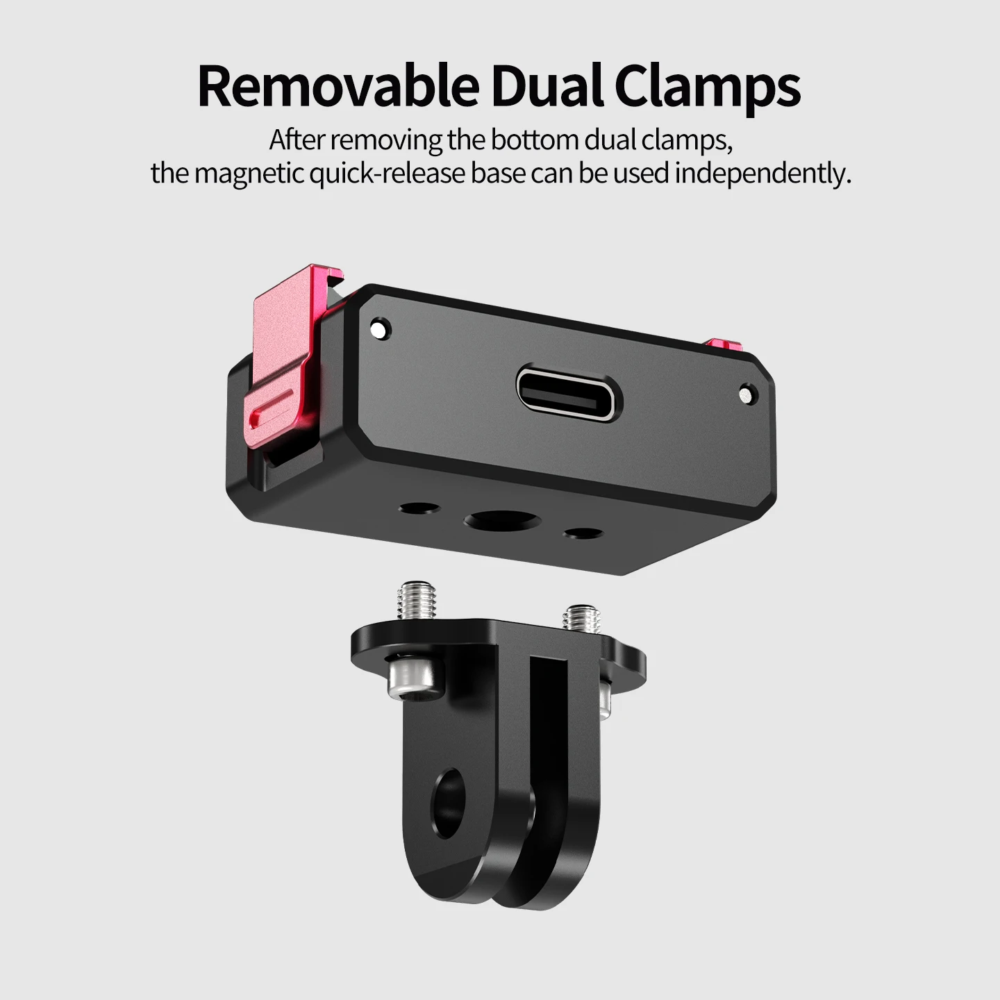 Aufladbarer magnetischer Kamerakäfig-Stativadapter für DJI Osmo Nano Kamera, Selfie-Stick, Fahrrad-Rucksackhalterung für Mikrofon- und Lichterweiterung – Detail 10
