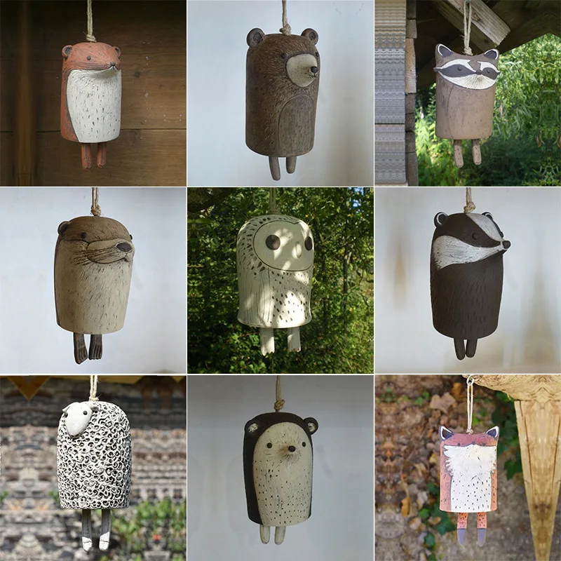 

Cross border Beautiful Countryside Animal Wind Chimes Bohemian Handmade Resin Wind Chimes Christmas