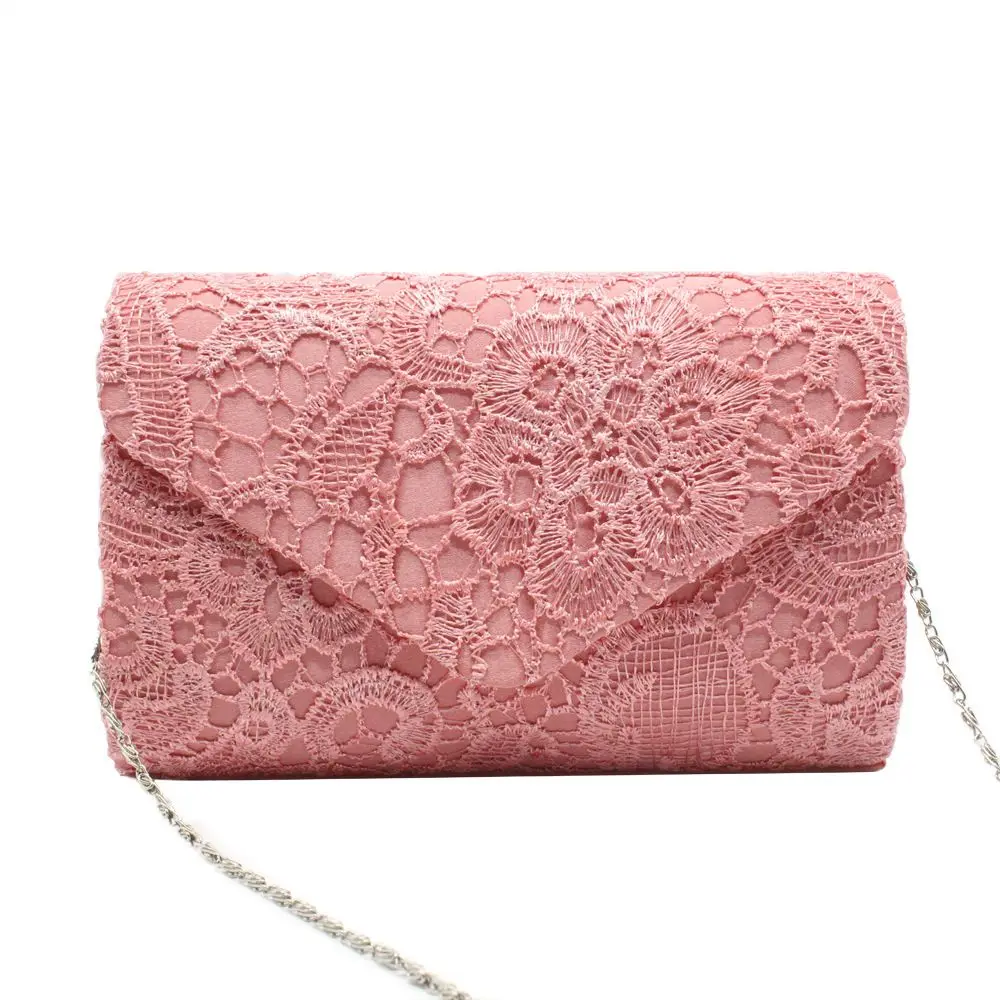 Ladies Lace Wedding Wallet Evening Party Purse Handbags Clutch Bag Messenger Bag