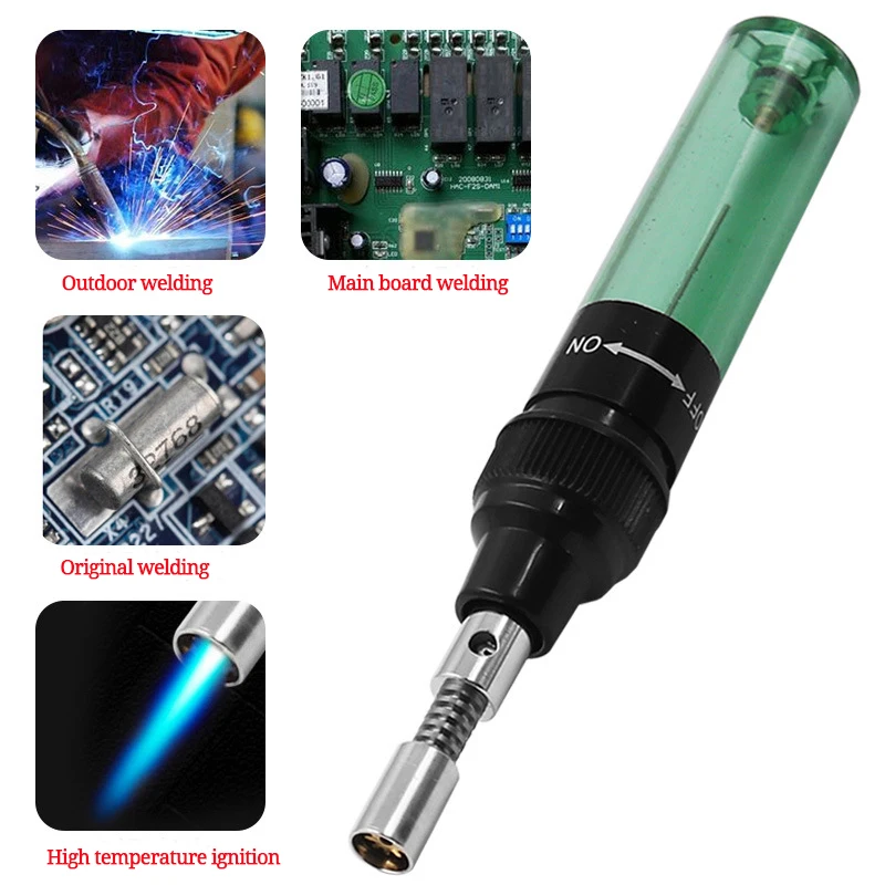 8-in-1 Butane Gas Welding Soldering Iron Kit Set Welding Pen Gas Soldering Iron Cordless Butane Tip Tool(Excluding butane gas)