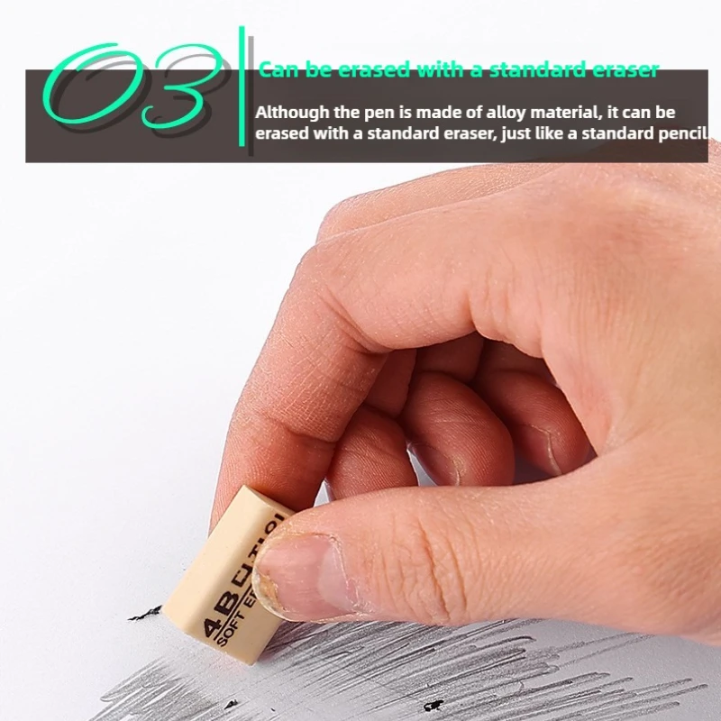 ดินสอไม้ไม่ต้องเหลา ไม่หัก สำหรับเด็ก เขียนได้ไม่จำกัด เหมาะสำหรับวาดภาพ ศิลปะ อุปกรณ์สำนักงาน อุปกรณ์การเรียน เครื่องเขียน