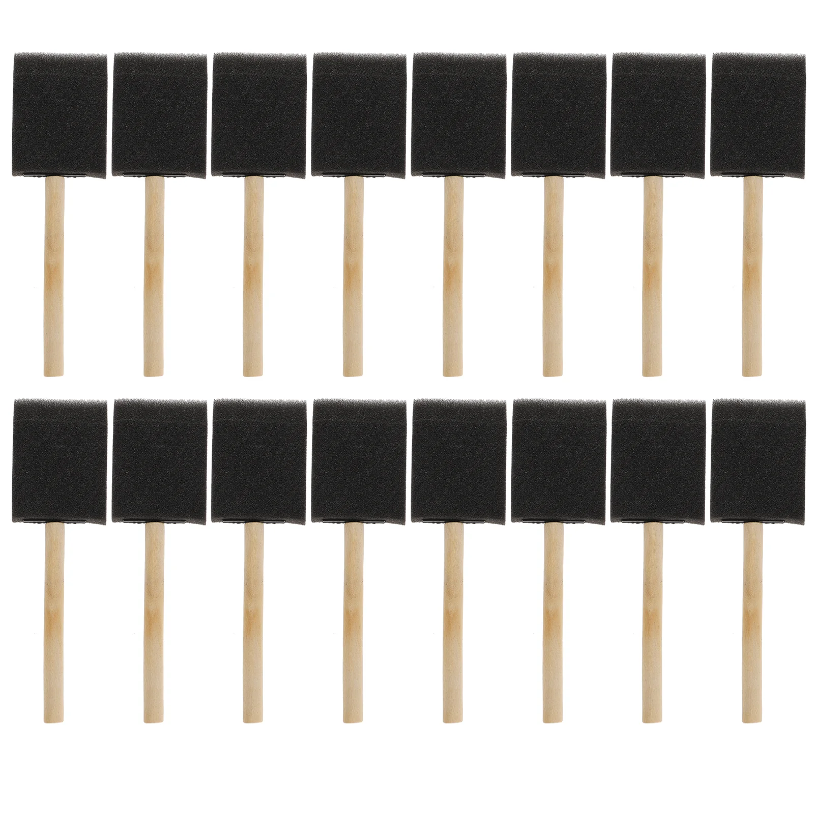 

16 Pcs Sponge Brushes For Painting Black Sponge Sponges Wooden Handle DIY Painting Graffiti Tool