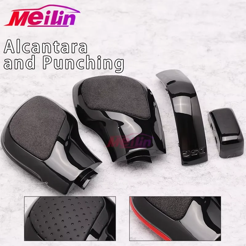 

Suitable for Volkswagen Golf 6 7 R GTI Passat B7 B8 CC R20 automotive parts DSG logo gear side cover suede perforated leather