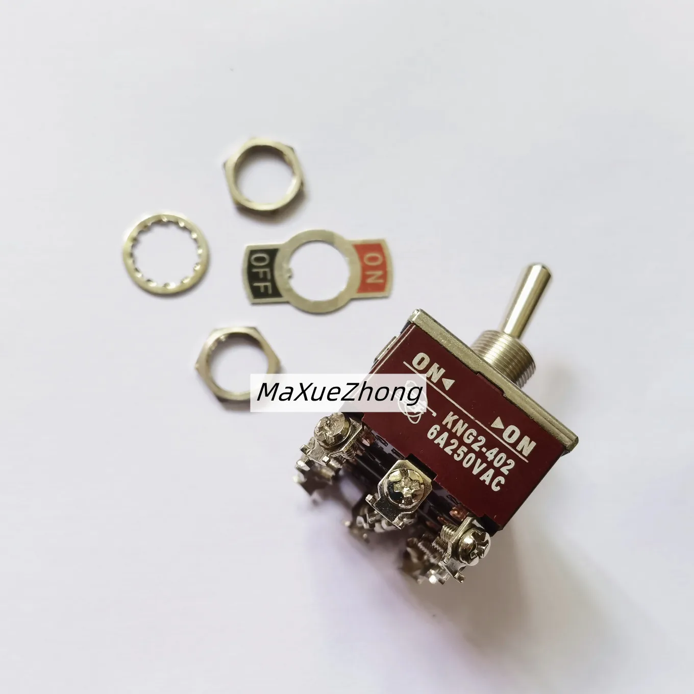 Original New 100% button switch KNG2-402 6A250V shaking head rocker switch 12pin 2gear screw feet