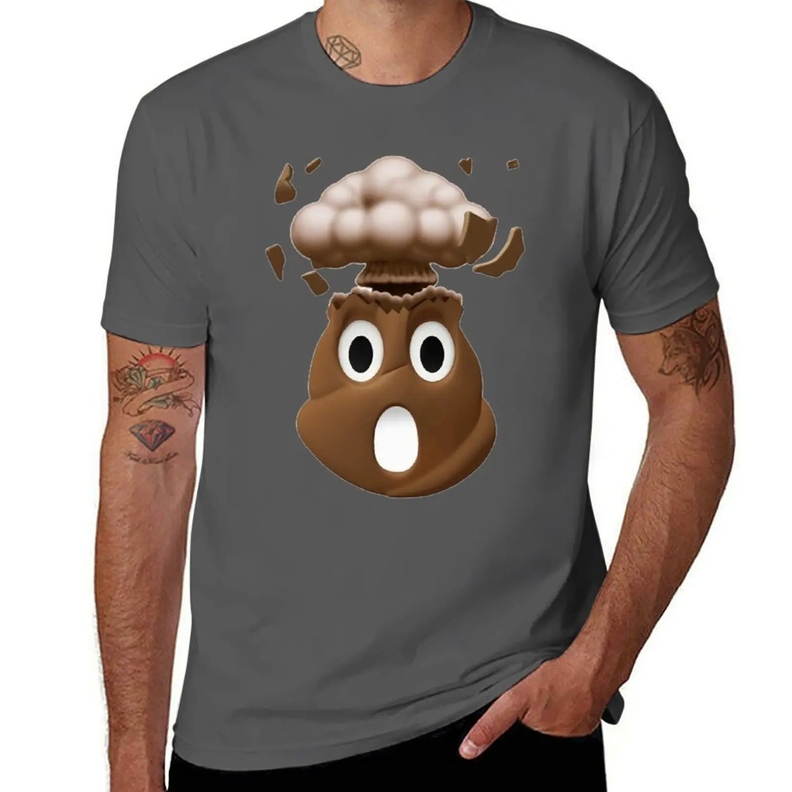 Head Poo Merch Funny Poo T-Shirt Active Wear Sports T-Shirt for Men