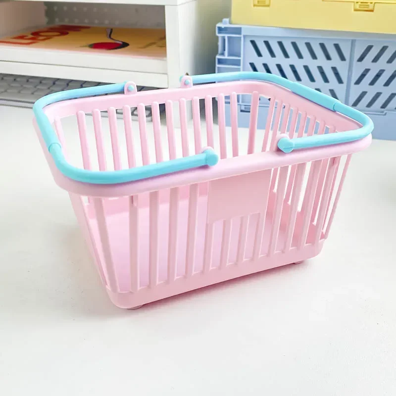 Multifunctional Kitchen Storage Basket Hollow Portable Shower Baskets Desktop Fruit Baskets Child Toys Snack Plastic Organizer