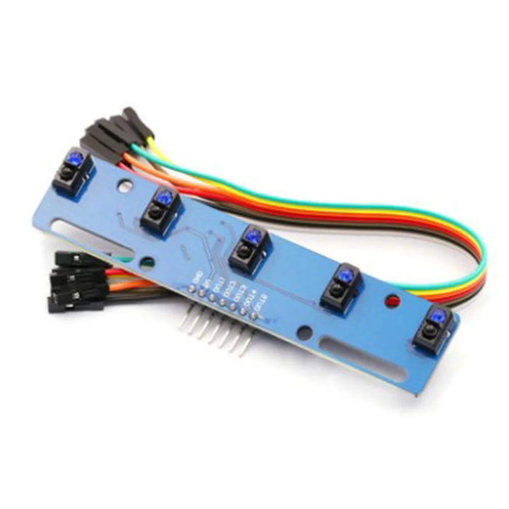 5-Weg Zwarte En Witte Lijn Identificatie Sensor Module Tracking Intelligente Auto Infrarood Sensor TCRT5000