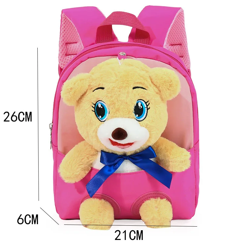 Children's Plush Backpack Lightweight Waterproof Primary School Student Backpacks Kindergarten Schoolbag Nylon Cartoon Cute