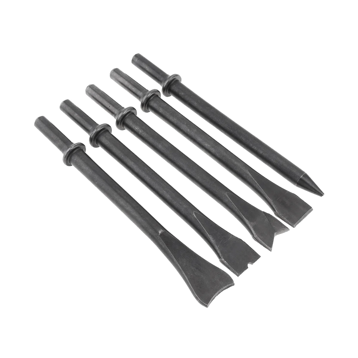 5Pcs/Lot Accessories Hard Steel Solid Long Air Chisel Impact Head Support Pneumatic Tool for Cutting / Rusting Removal