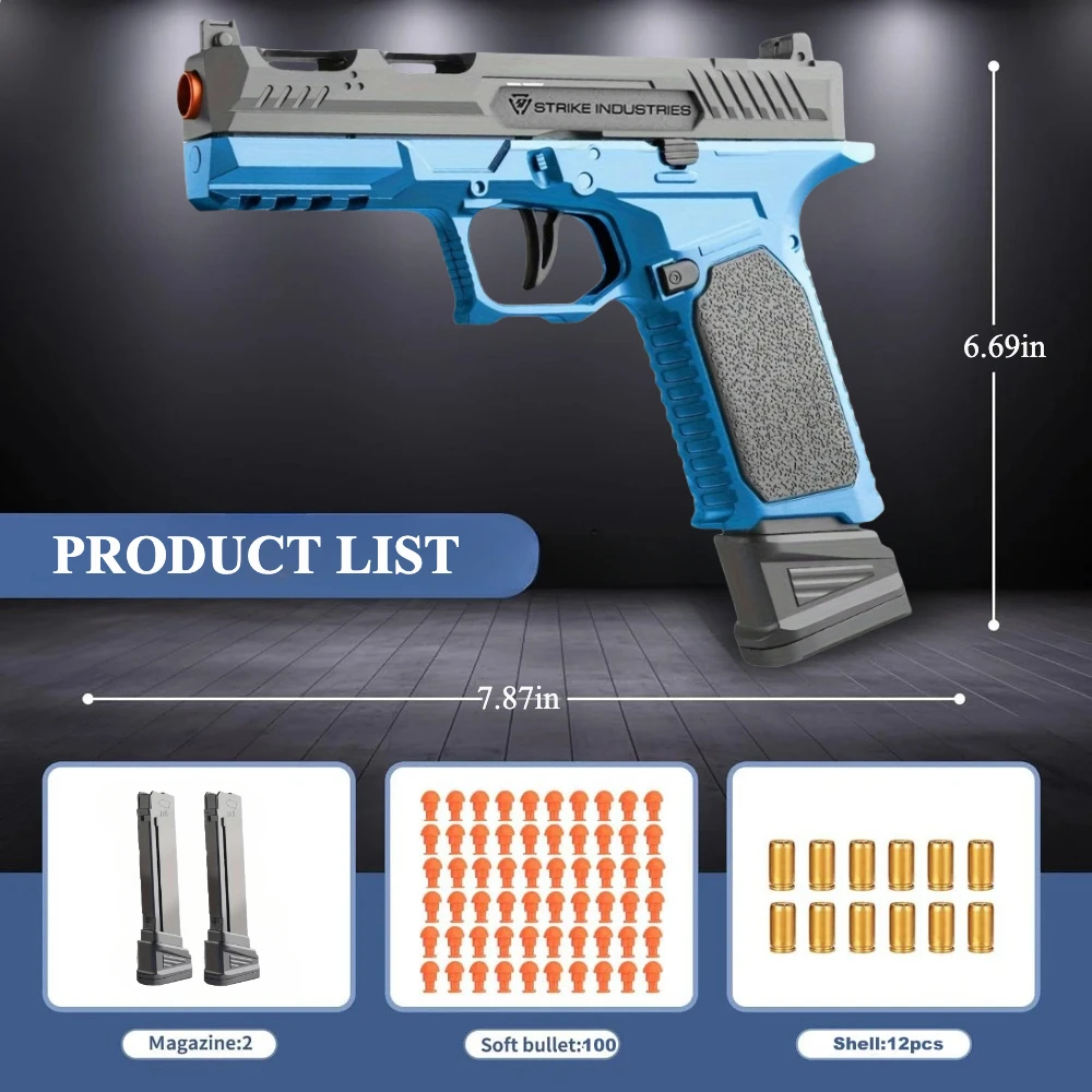 2011/M92 Tactische Shell Ejceting Speelgoedpistool Continu Afvuren EVA Zachte Kogel Outdoor CS Schieten Pistool Kinderen Verjaardagscadeau