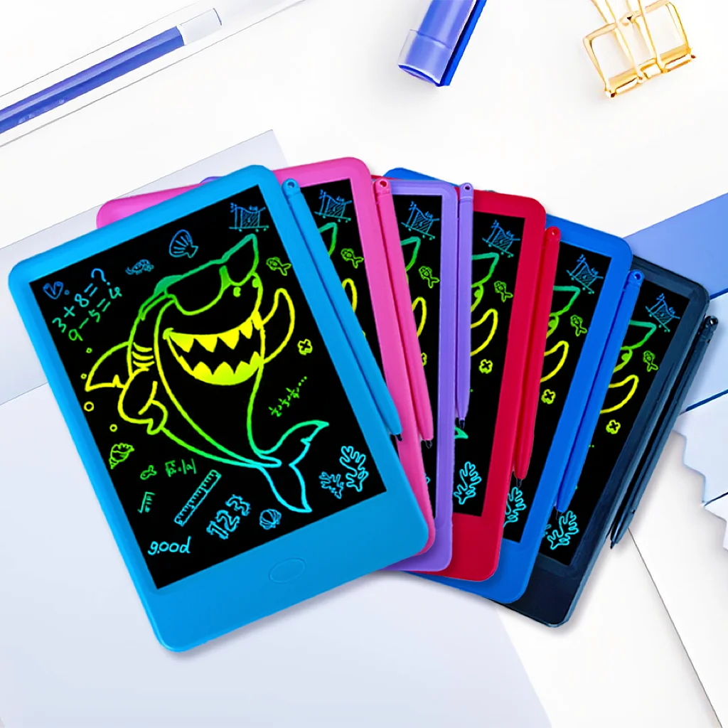 Tableau d'écriture LCD couleur pour enfants, jouets éducatifs pour Pâques, Halloween, Noël, Thanksgiving, cadeaux d'anniversaire, 8.5 pouces