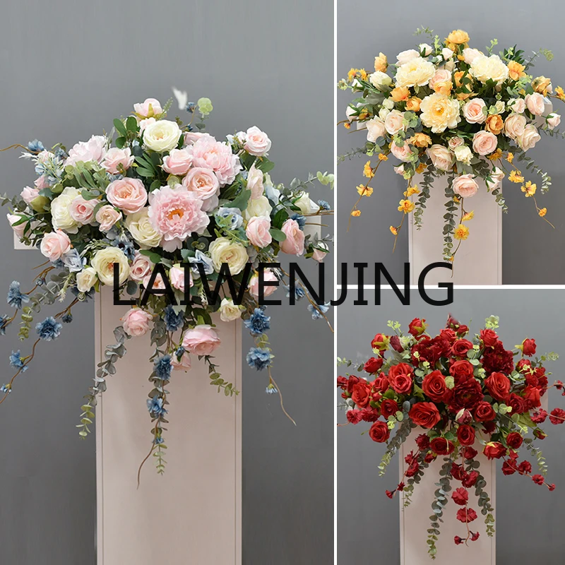 

Business Platform Celebration Event Meeting Podium Artificial Flower Speaker's Platform Decoration Drooping Decorative Flowers