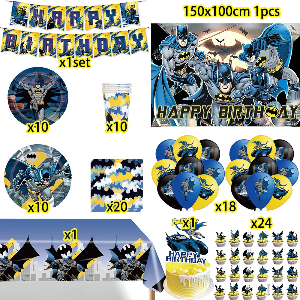 Hero Bats Geburtstagsdekorationen Fledermaus-Mann Themenparty-Zubehör Fledermaus-Luftballons Kindergeburtstagsgeschenke Babyparty-Zubehör – Detail 7