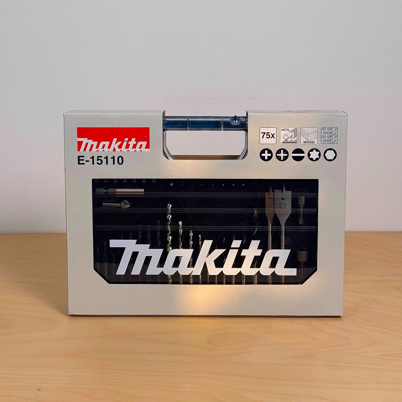 Japan Makita Drill Bit Set 75PCS Set Screwdriver Set Hand Tool Screwdriver Head Cross Flower Type Head Hexagon Socket Tool Parts