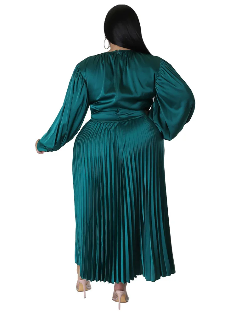 open lace back dress Plus Size Rhinestone Embellished Chiffon Ruffle Sleeve Evening Dress