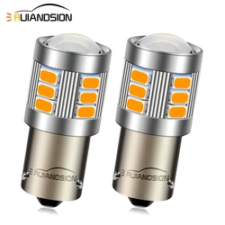 2PCS P21W BAU15S LED Bulb 10-60V Turn Signal Brake Lights 7440 W21W P21/5W Rear Lamp for Automotive Marine White/Yellow/Red