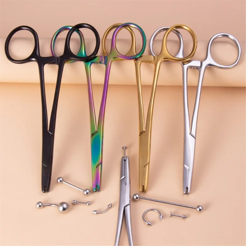 Convenient Piercing Tool Jewelry Grippers Piercing Pliers Piercing Zange Perfect for Ear Nose Lip and Nipple Piercings D0LC