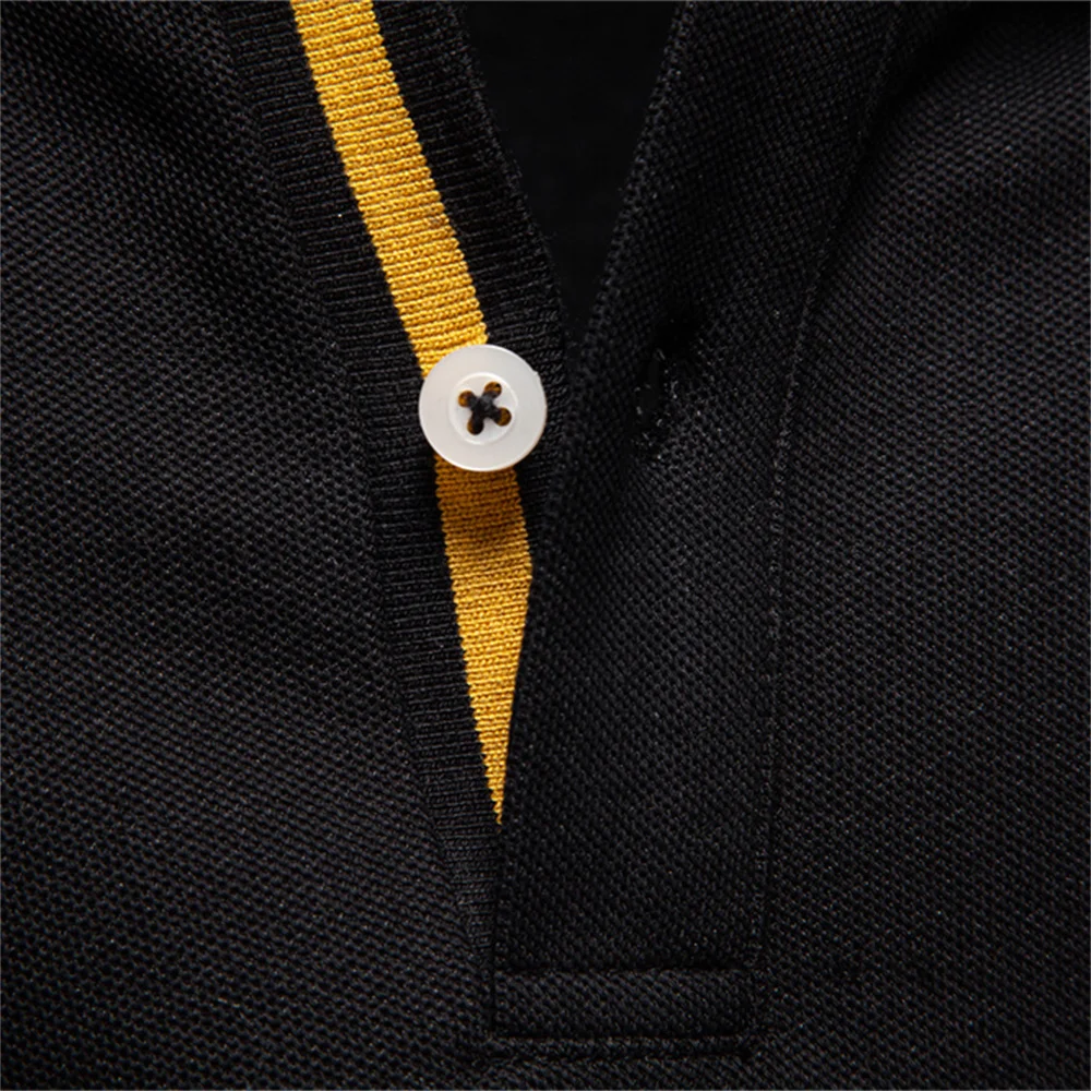 AIOPESON قسط بلون بولو الرجال سليم صالح هينلي كم طويل فاخر محكم النسيج الأعمال عادية قمصان بولو رجالي