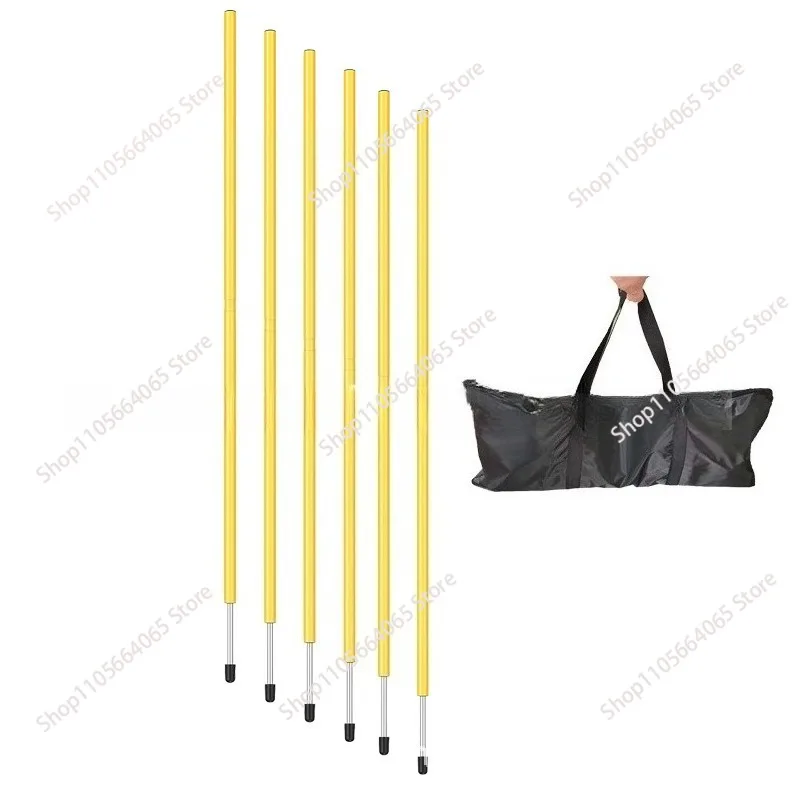 Football training equipment with removable tie rods, agility ladders, winding rods, marker sets and ropes