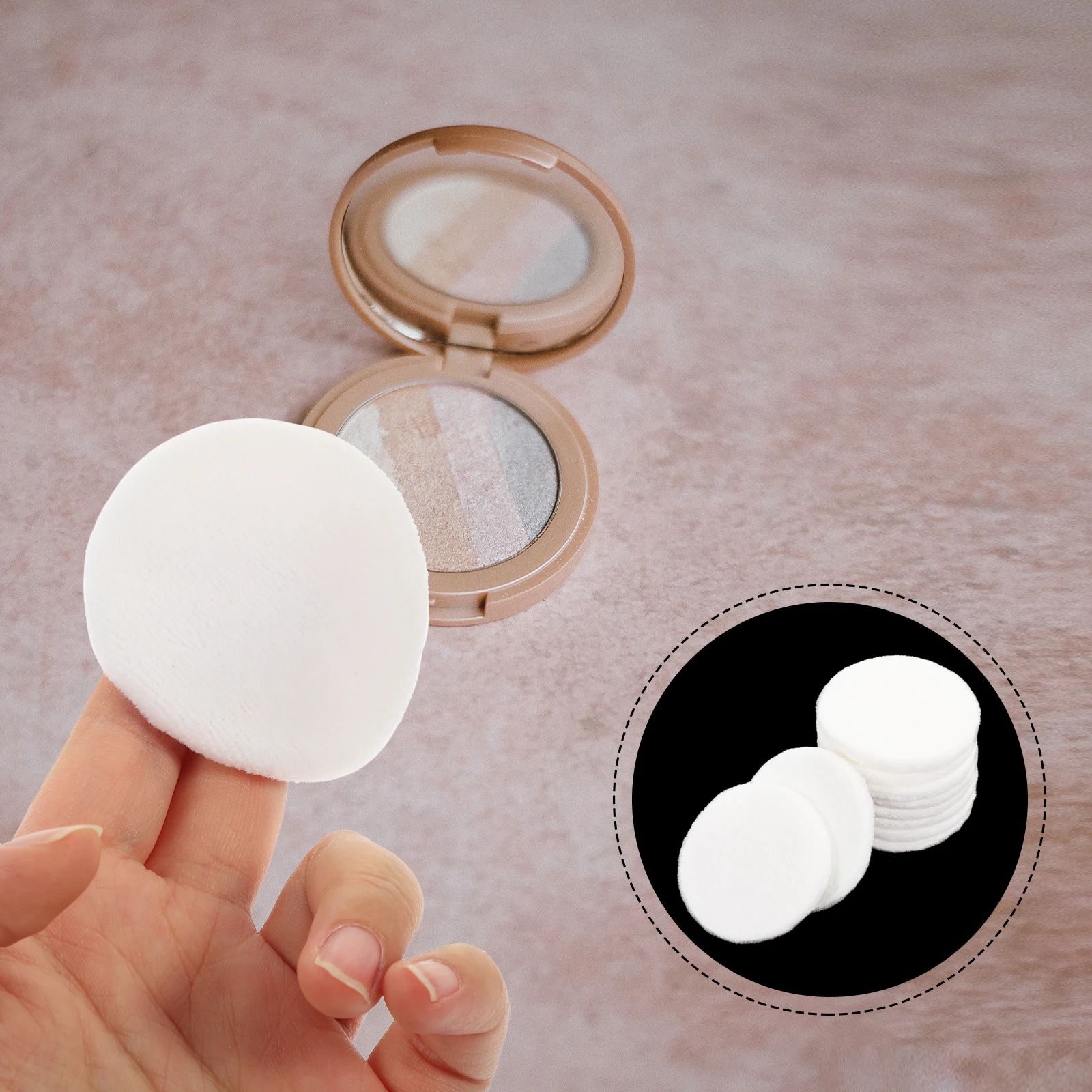 10-teiliges Baumwollband-Make-up, tragbares Make-up, bequeme Applikatoren, Körper, lose Mineral-Puff-Kosmetik