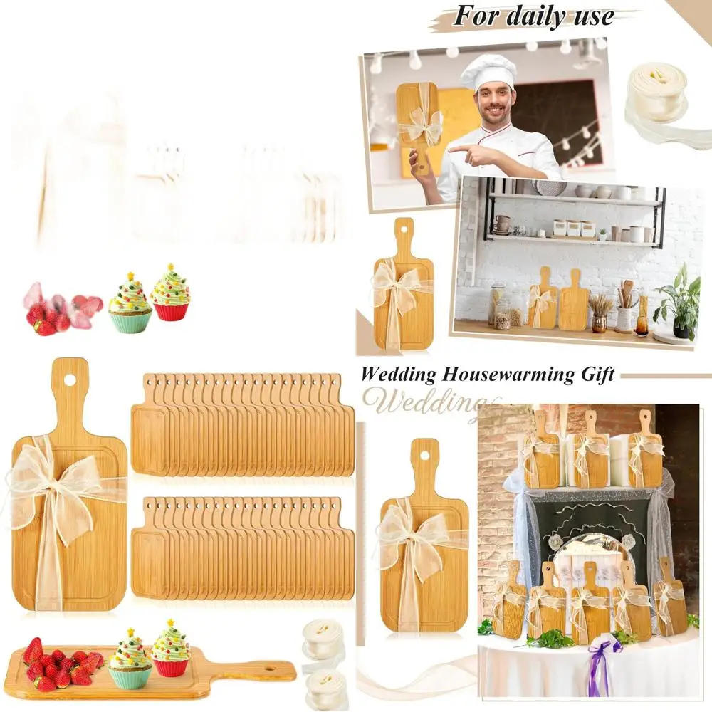 

Set of 20 Mini Bamboo Charcuterie Boards for Engraving - Perfect for Weddings and Housewarming Gifts