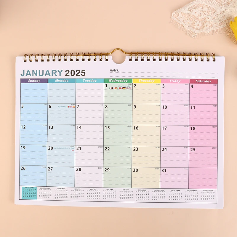 Настенный календарь 2025-2026 Семейный календарь Ежемесячный календарь 18-месячный календарь на 2025 год Ежегодный ежегодный планировщик
