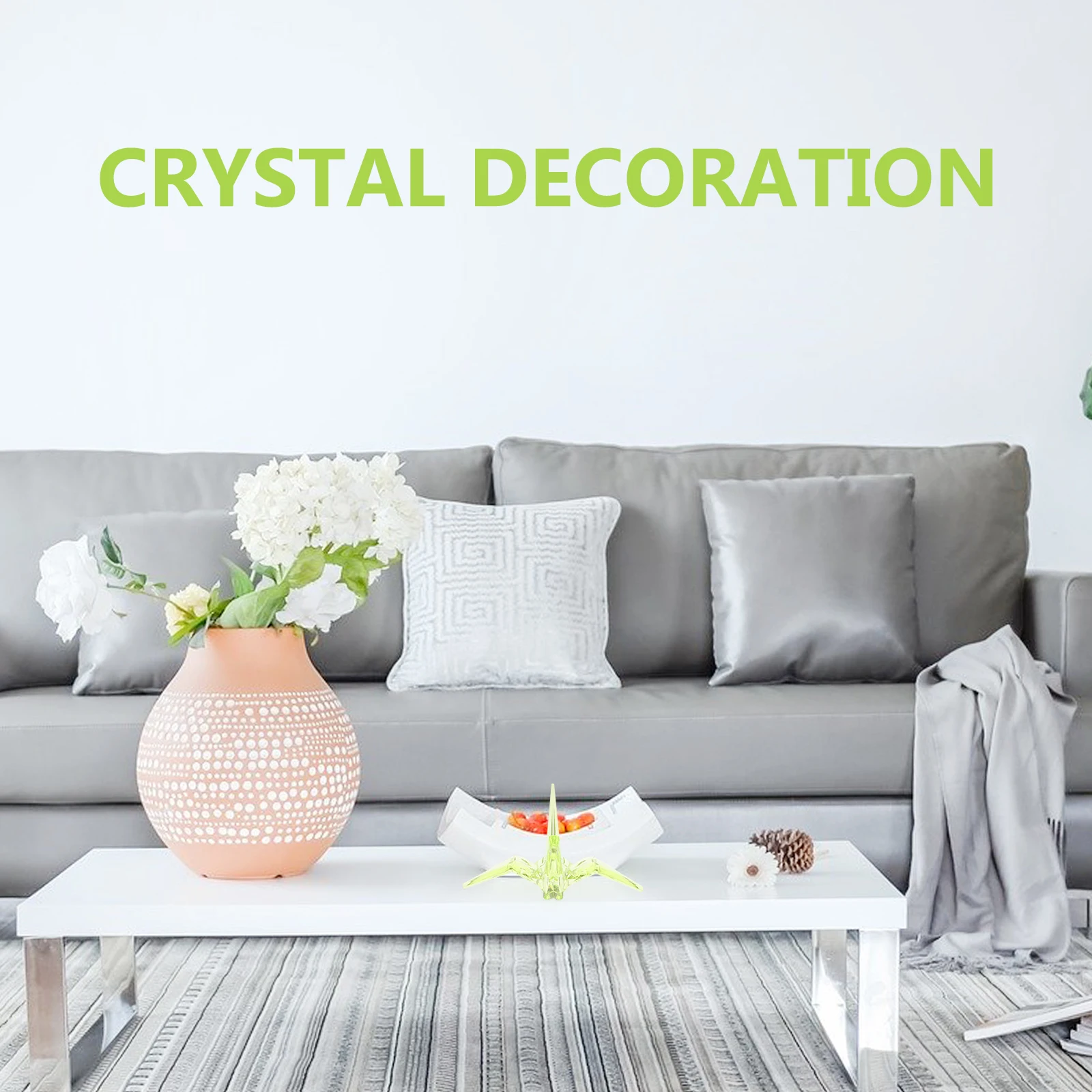 

Transparent Acrylic Origami Crane Display Lightweight Home Party Decoration for Birthday Holiday Festival Gift