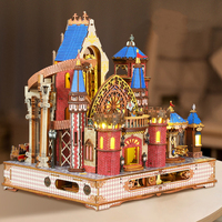 DIY Wooden Miniature Model Kit Annecy Castle Fairy Tale Villa 3D Puzzle Doll Houses With Furniture for Friends Birthday Gifts