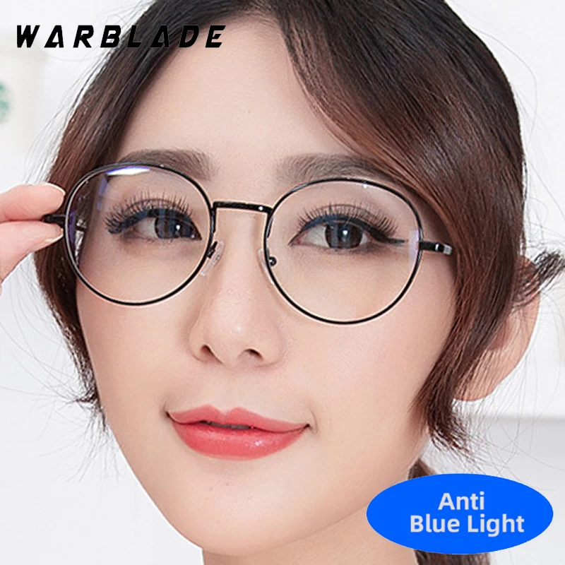 

Classic Retro Oval Frame Eye Protection Women Glasses Design Brand Men Computer Work Metal Frame Optical Anti-Blue Light Eyewear