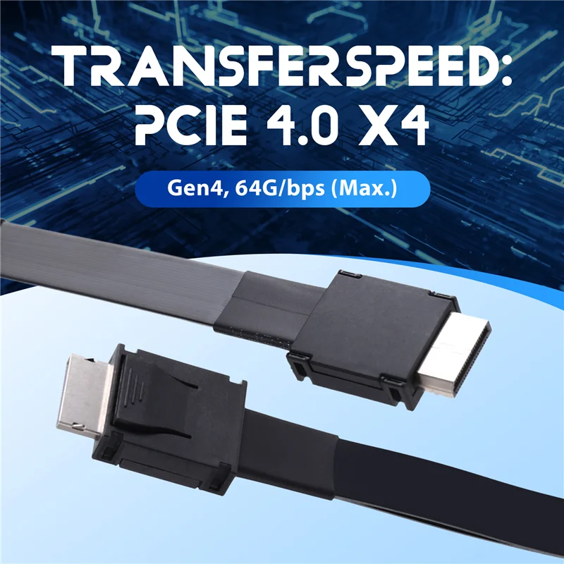 

AEE7-F9934 PCIE 4.0 X4 SFF-8611 Male To Male Oculink Extension Cable For External GPU Dock Graphics Card For F9G-BK7