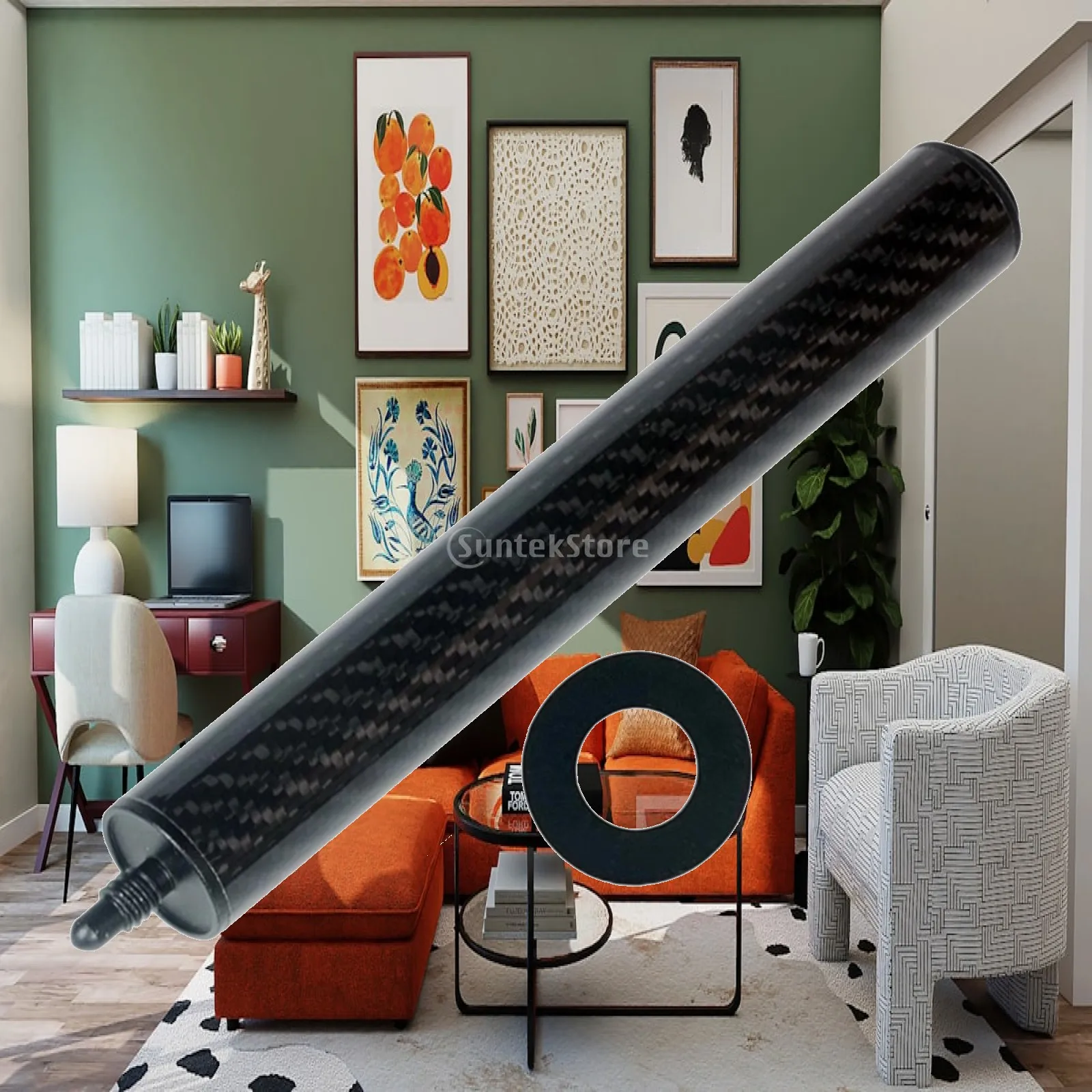pool-cue-extension-carbon-fiber-lightweight-extender-billiards-cue-rod-with-pad-for-cue-stick-professional-billiard-supplies