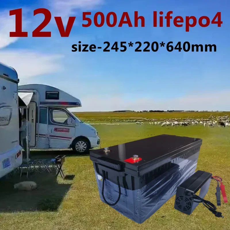 

Водонепроницаемый Lifepo4 12 В 500 Ач литиевый аккумулятор Bluetooth BMS приложение 4s 12,8 В 500 Ач для гольф-кара солнечное зарядное устройство для лодки 20 А.