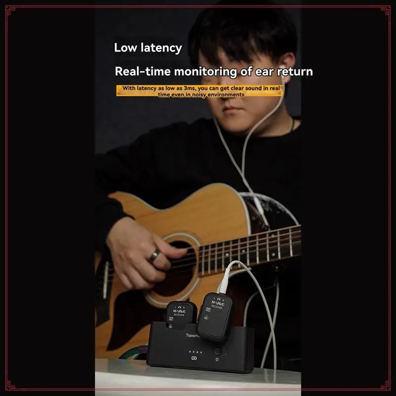M-VAVE WP12 oorretourmonitorsysteem Draadloze audiozender Ontvanger Draagbare draadloze monitoring Oorretour