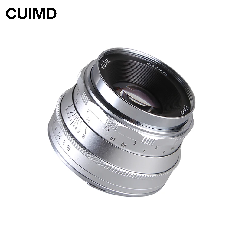 

35mm F1.6 Manual Focus MF Prime Lens for Panasonic Olympus Micro 4/3 Mount MFT GH1 GH2 GH3 GH4 GH5 GH5s E-PM1 E-PM2 E-PL1 M43