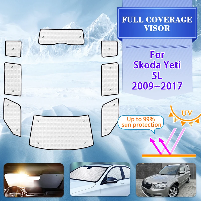 

Автомобильные солнцезащитные козырьки на полное окно для Skoda Yeti 5L 2009 ~ 2017, автомобильные солнцезащитные козырьки, солнцезащитные козырьки, аксессуары